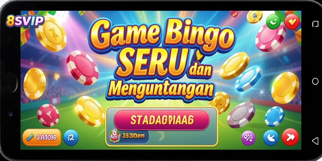 Tampilan gameplay Bingo yang seru di 8SVIP.