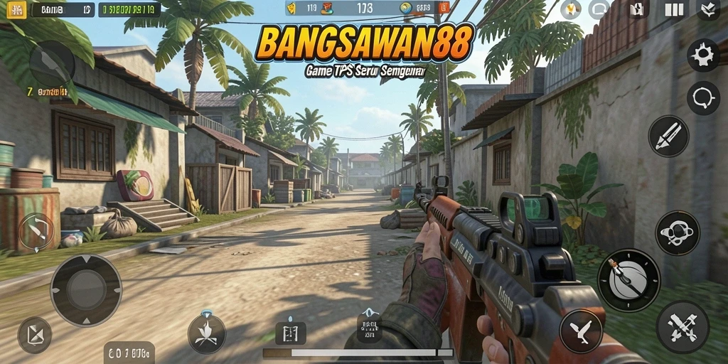 Tampilan gameplay seru di BANGSAWAN88 dengan pertempuran mendebarkan.