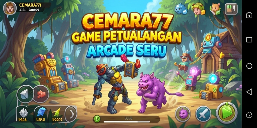 Screenshot gameplay CEMARA77 menampilkan aksi seru dan grafis menarik.