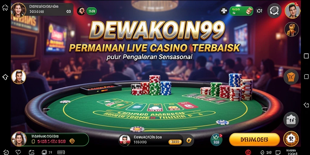 Tampilan gameplay Live Casino yang mendebarkan di DEWAKOIN99.
