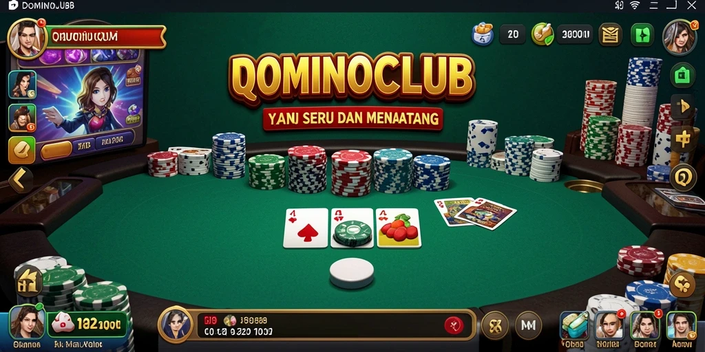 Tampilan gameplay seru QiuQiu di DOMINOCLUB.