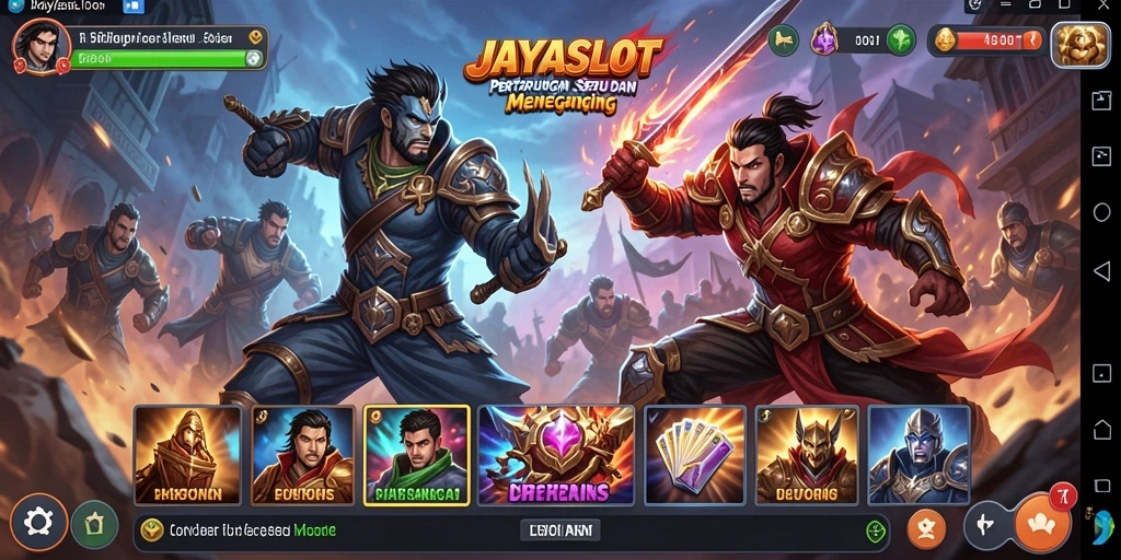 Gameplay seru JAYASLOT dengan pertarungan yang menegangkan.