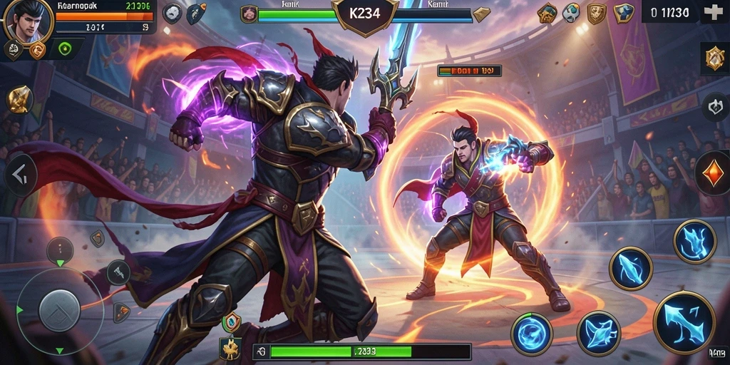 Tampilan gameplay K234 yang memukau dalam pertarungan epik.