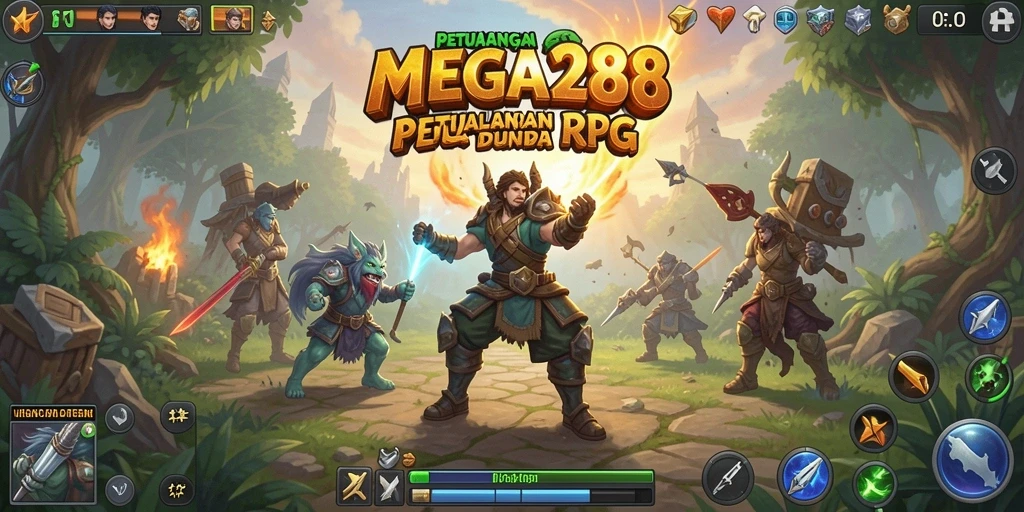 Screenshot menampilkan aksi pertempuran intens dalam game RPG.
