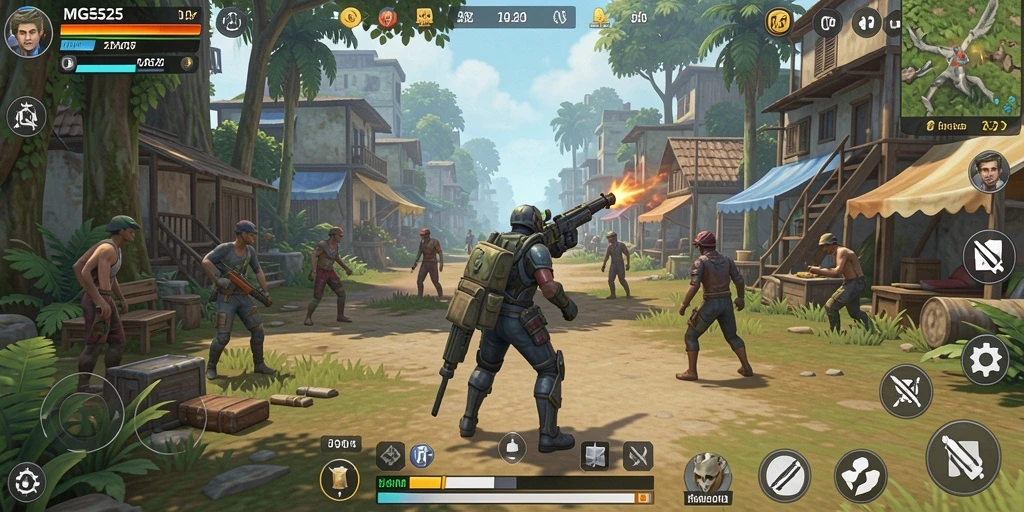 Tangkapan layar utama MG525 menampilkan gameplay simulasi yang imersif.