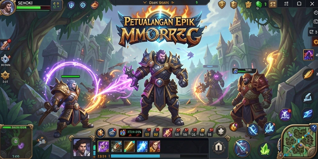 Tampilan menarik gameplay SEHOKI dalam petualangan MMORPG.