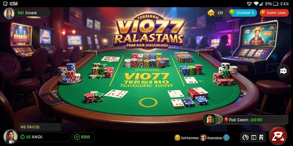 Screenshot VIO77 menampilkan pemain menikmati permainan Kasino yang mendebarkan.