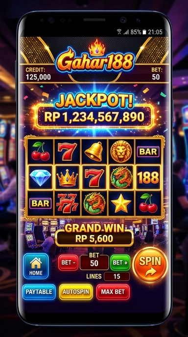 Screenshot antarmuka utama gahar188 yang menarik.